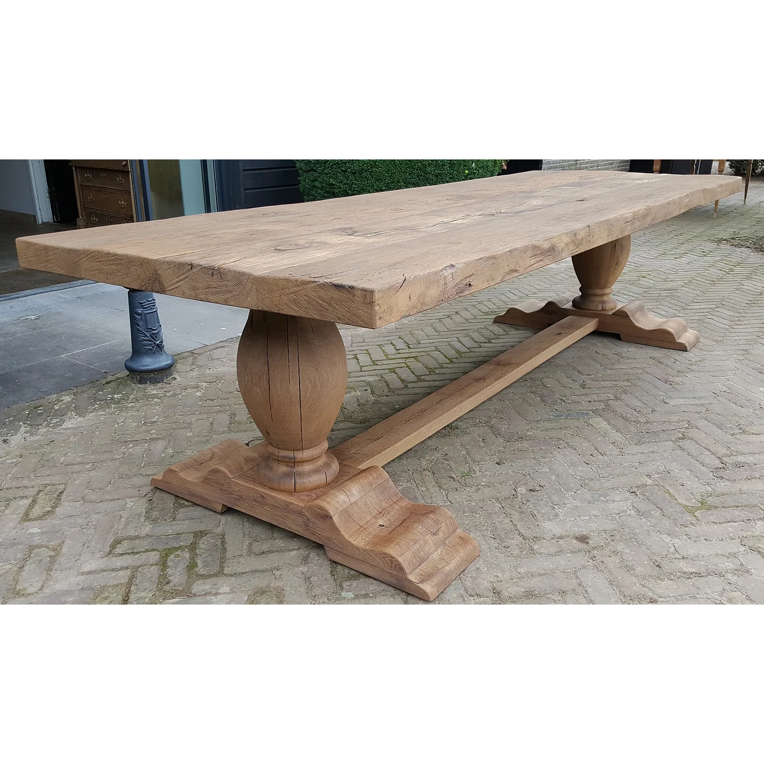 Massiv Eiche Klostertisch in Landhausstil 7cm dick - Tiron