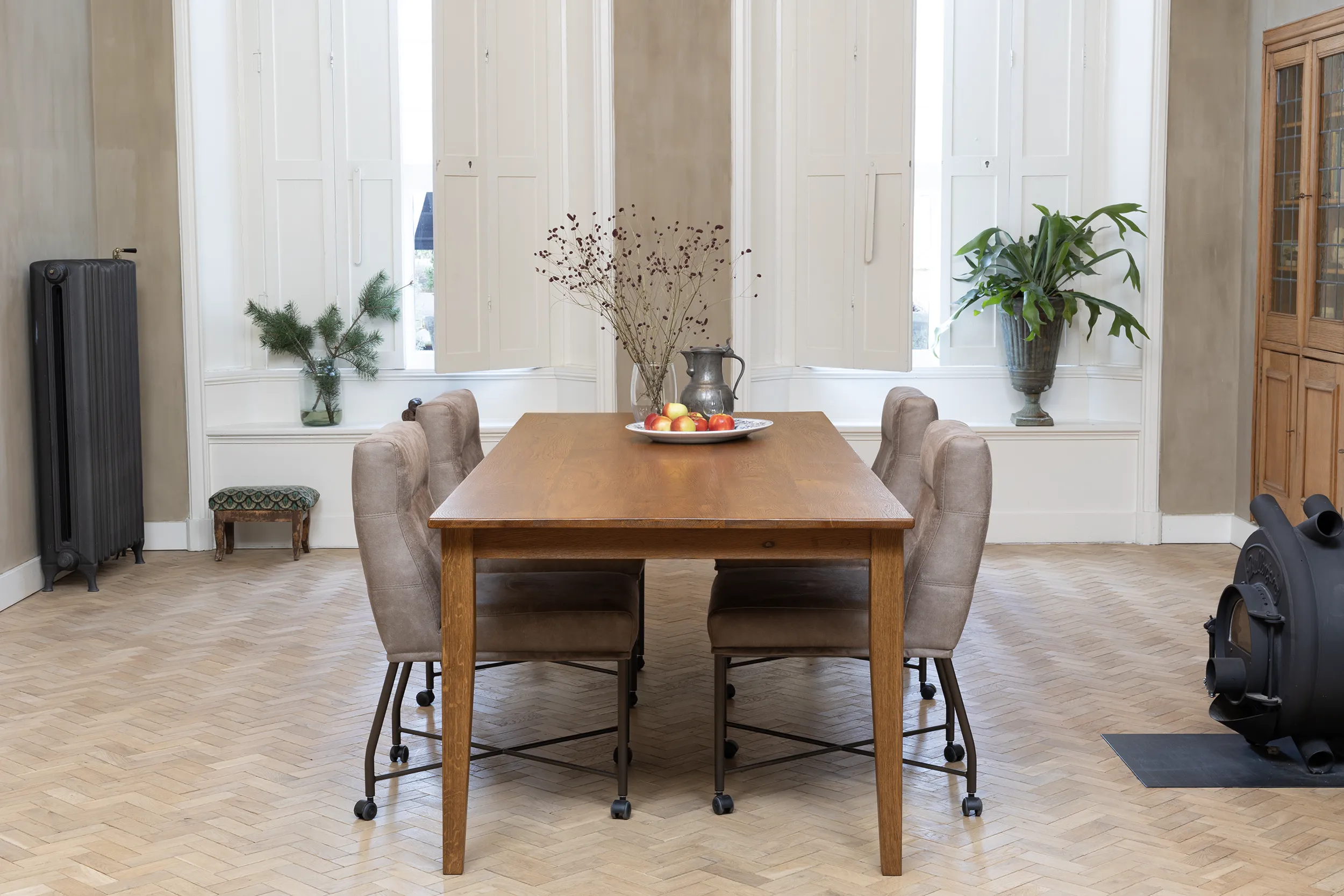 Franse eettafel van eikenhout op maat verkrijgbaar