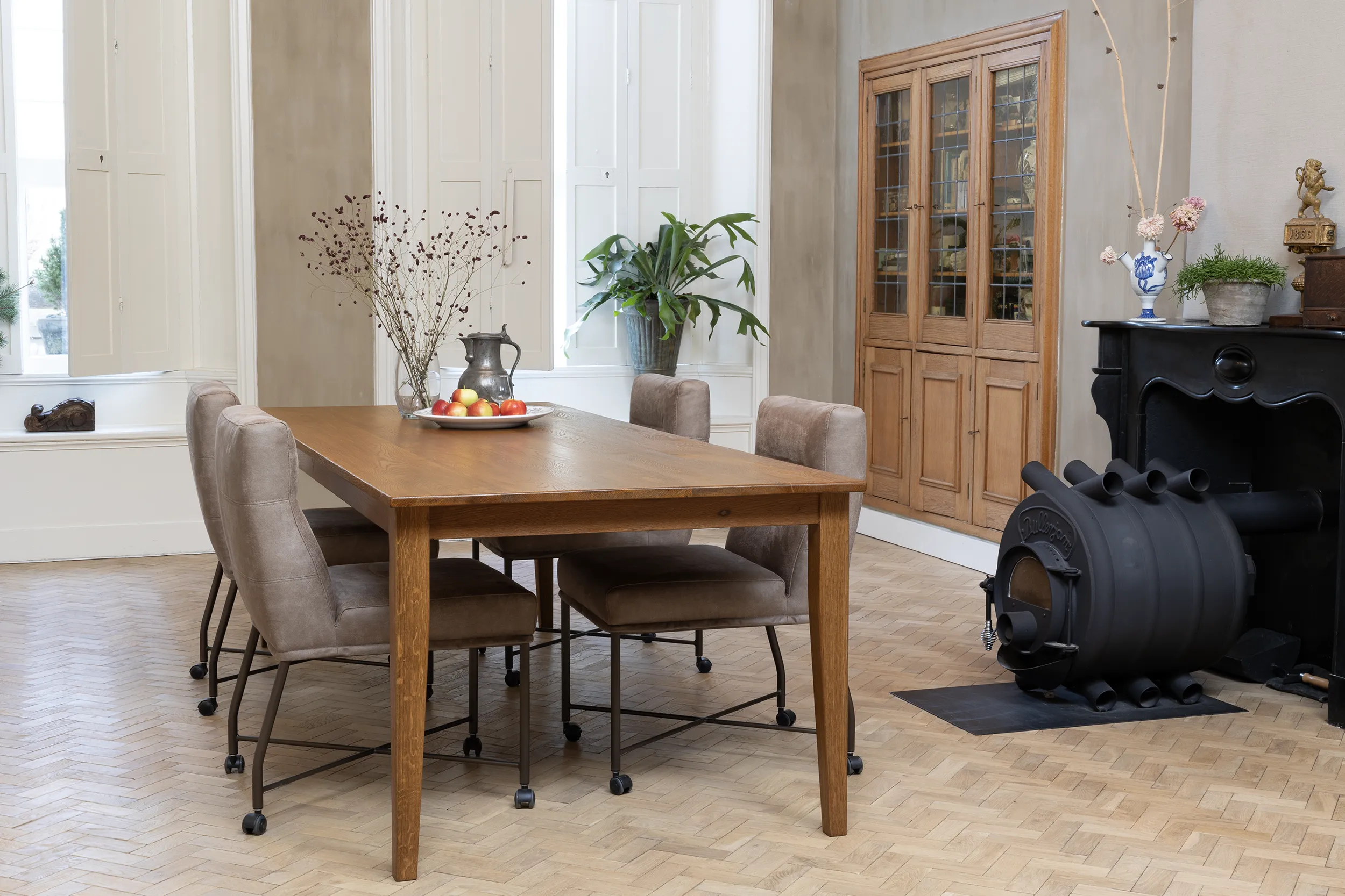 Franse eettafel van eikenhout op maat verkrijgbaar