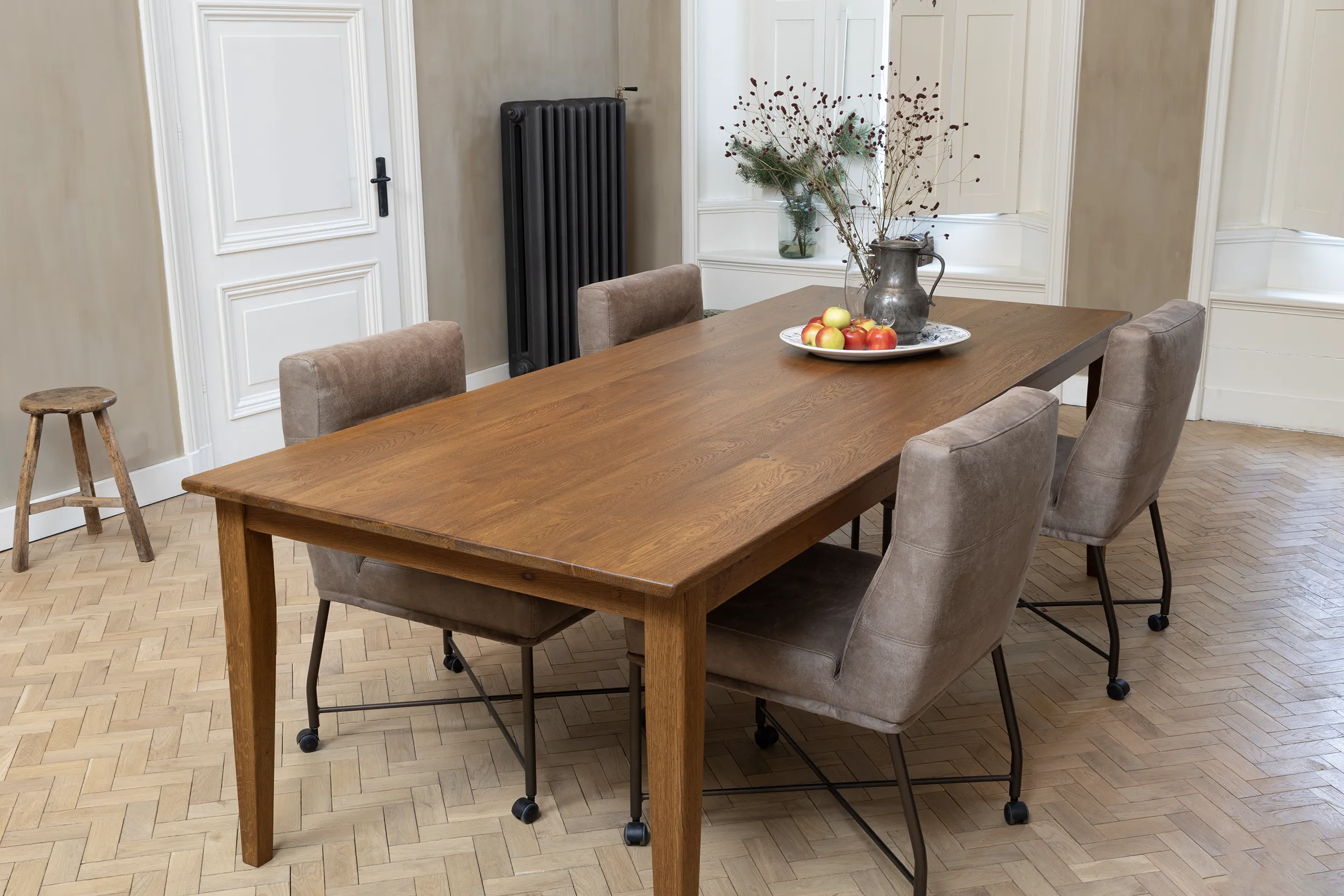 Franse eettafel van eikenhout op maat verkrijgbaar