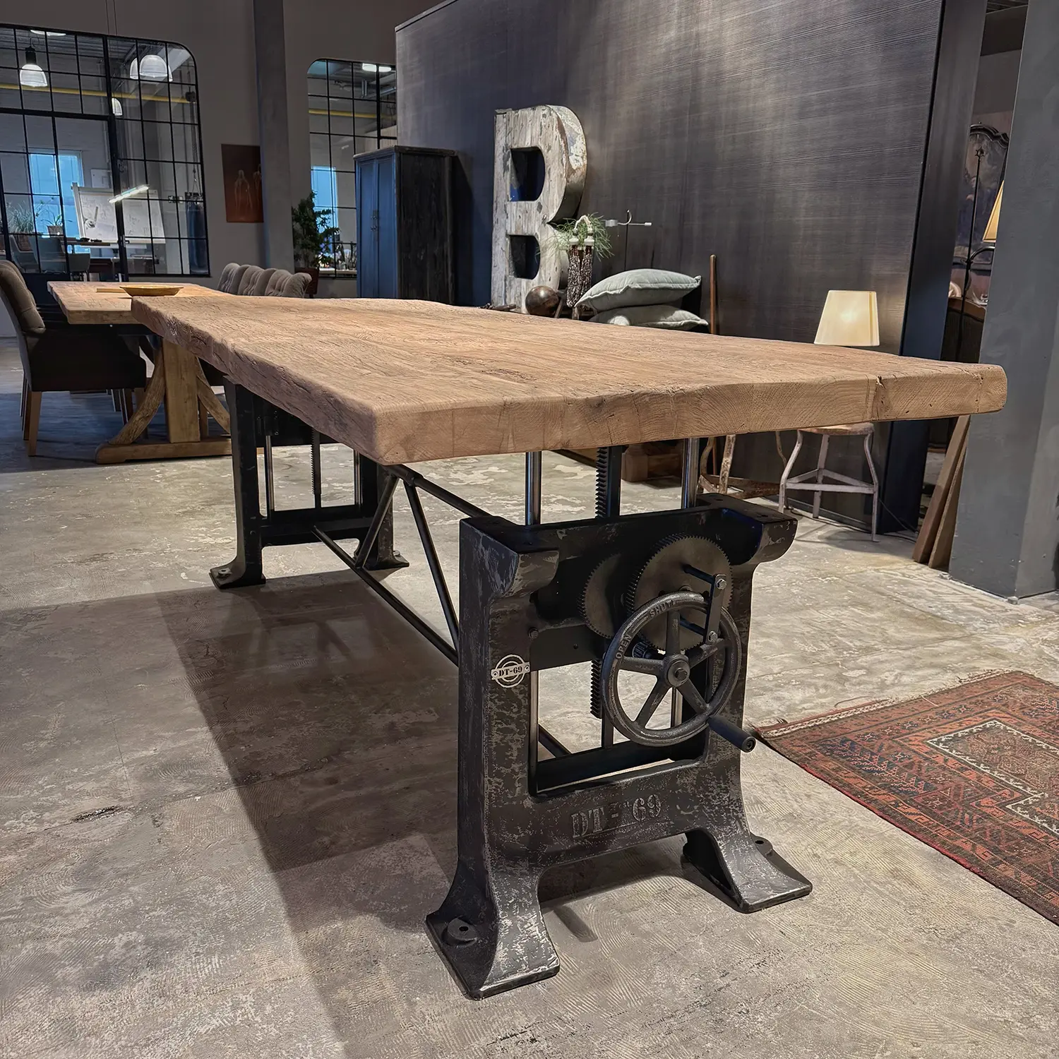 Industrial style Esstisch höhenverstellbar - H007 Industrial style Esstisch höhenverstellbar - H007